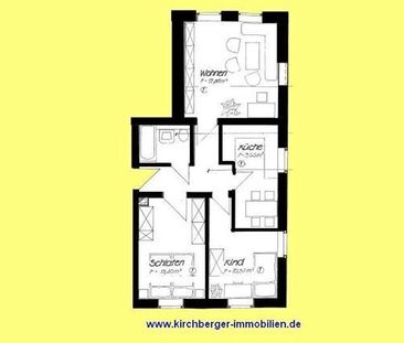 kleine 3-Raum-Wohnung mit Wanne ab sofort zu vermieten +++ Hochpart... - Photo 1