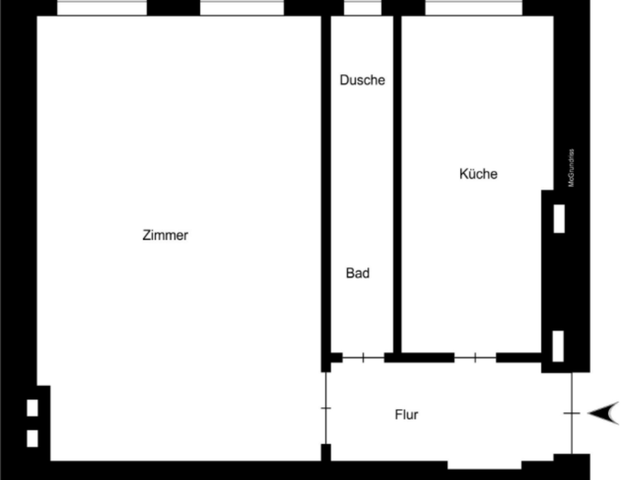 1 Zimmer möblierte Wohnung für langfristigen Vertrag ab 1. Dezemb - Foto 1
