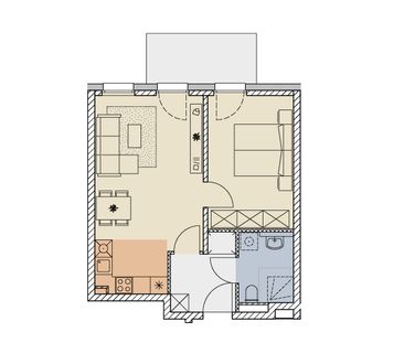 Singles aufgepasst! Moderne 2-Raum-Wohnung mit EBK, Balkon und Aufzug - Photo 3