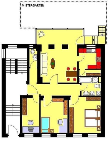 4-Raum-Wohnung mit Wintergarten, Gartenanteil und EinbaukÃ¼che - Photo 2