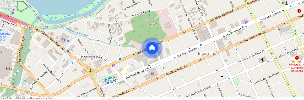 Rua Padre Agostinho, 2619 - Parque Barigui - Bigorrilho, Curitiba, Paraná, 80710000