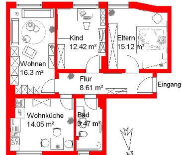 Zentrale Lage, ca. 10 Gehminuten bis ins Zentrum und ans Wasser - Foto 4