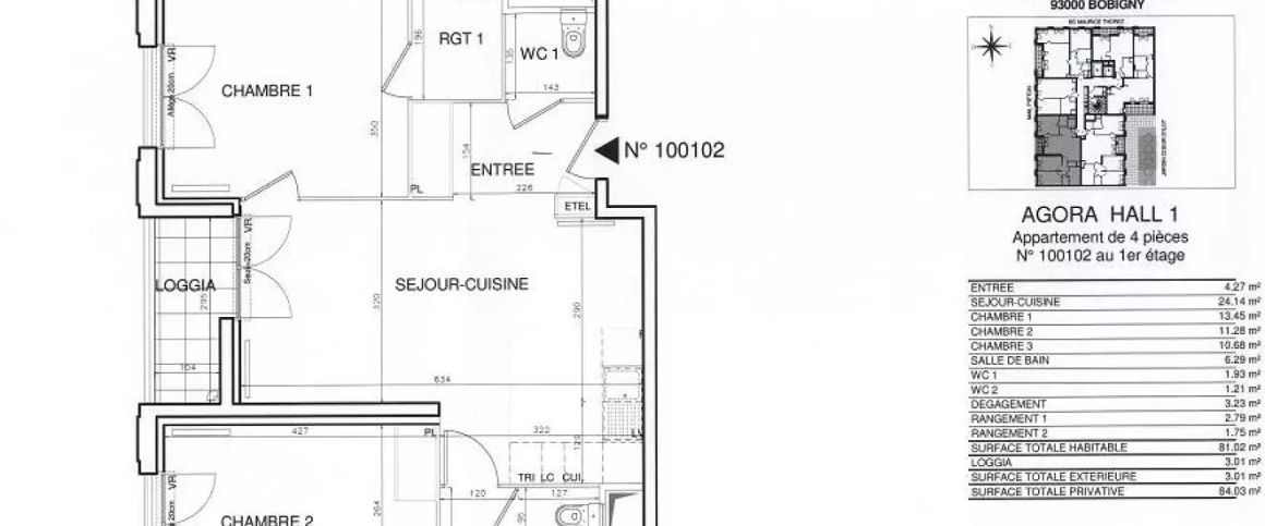 location Appartement T4 DE 80.8m² À BOBIGNY - Photo 1