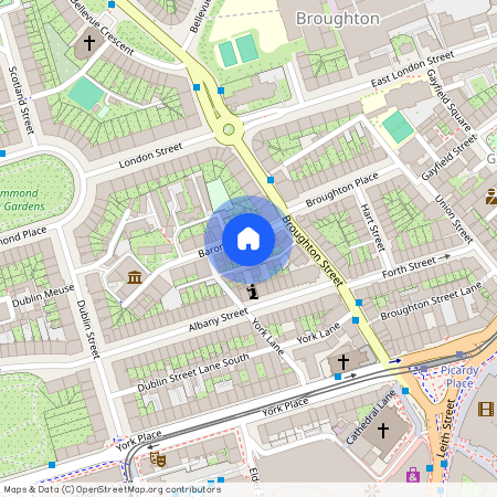 Barony Street Main Door, New Town, Edinburgh