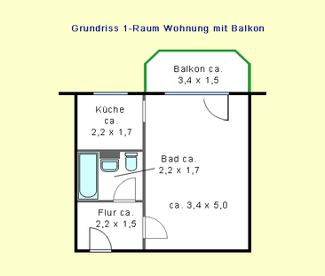Einzug ab 15.12.2025 möglich. Singlewohnung mit Einbauküche - Photo 1