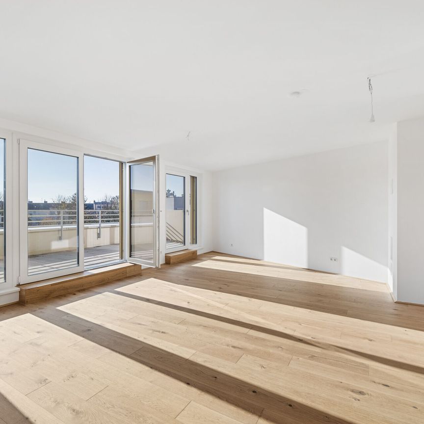 Exklusive Dachgeschoßwohnung mit Traumküche & Sonnenterrasse | Erstbezug | Zentrale Lage zwischen Innenstadt und Bahnhof | Tiefgaragenplatz anmietbar - Photo 1