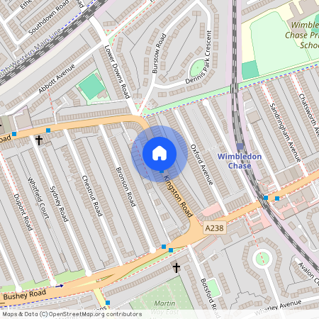 Kingston Road, SW20: 2 bed 1 rec 1 bath unfurn