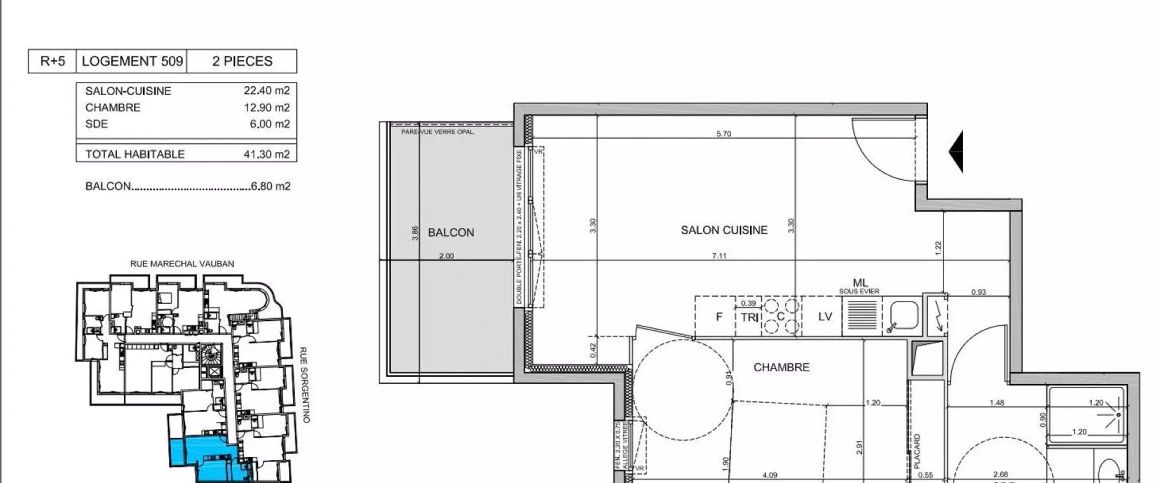 location Appartement T2 DE 41.3m² À NICE - Photo 1