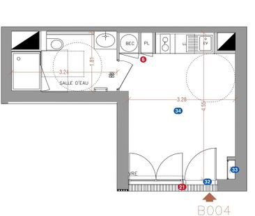 Location Appartement 1 pièce 20m² NANTES 44200 - Photo 2
