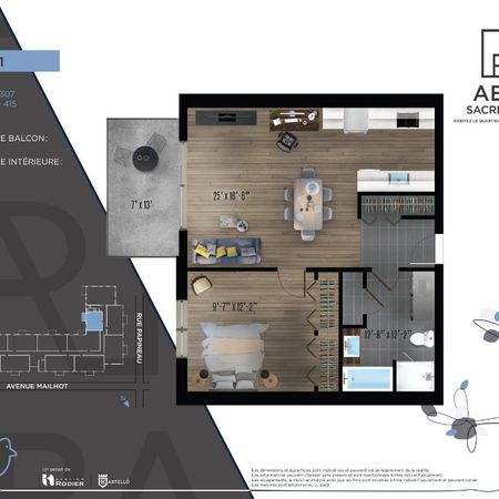 Aera Sacré-Coeur 3 1/2 à louer 1er sept. St-Hyacinthe - Condo / appartement / logement à louer - Photo 4