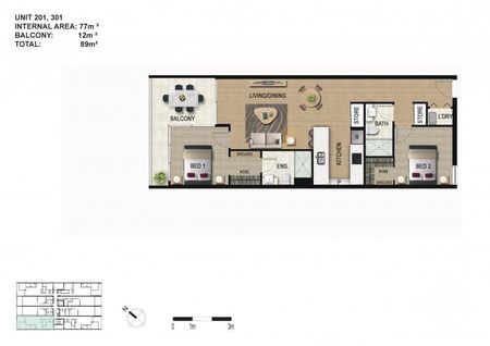 Modern 2 bed, 2 bath, 2 carspaces , unfurnished apartment - Photo 4