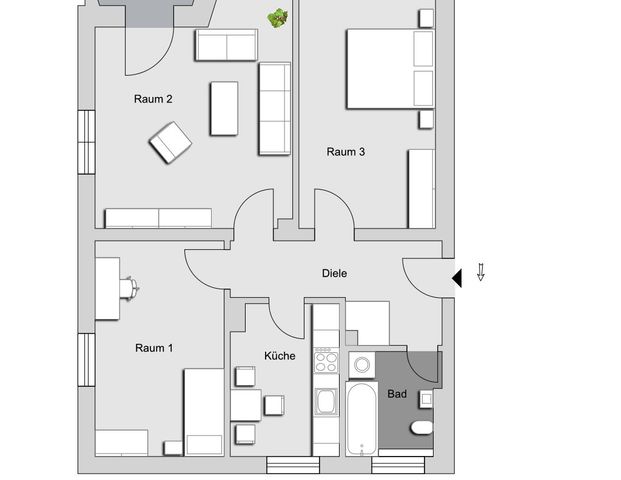 3-Zimmer-Wohnung in Erlangen Innenstadt - Foto 1