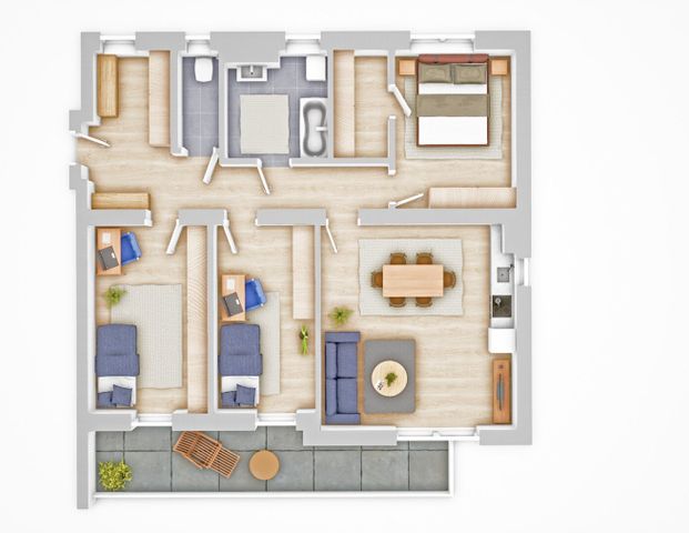 4 Zimmerwohnung – zentrale Lage! MIETE INKL. HEIZUNG UND WARMWASSER! - Photo 1