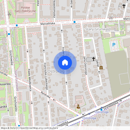 ul. Fryderyka Skarbka, Ostroróg, Grunwald, Poznań, wielkopolskie