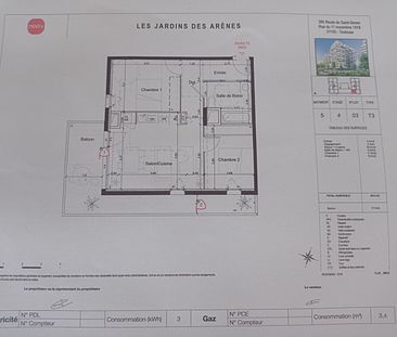 Location appartement 3 pièces, 55.67m², Toulouse - Photo 6