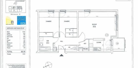 Appartement T3 à louer Saint Gregoire - 65 m² - Photo 3