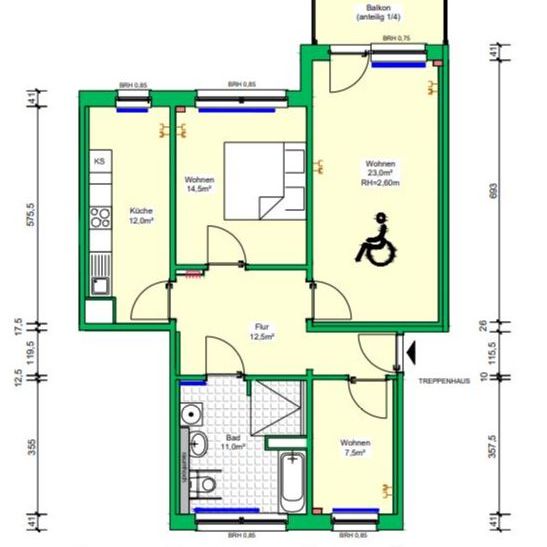 Rollstuhlgerechte Wohnung zum 01.12.2024 - Photo 1