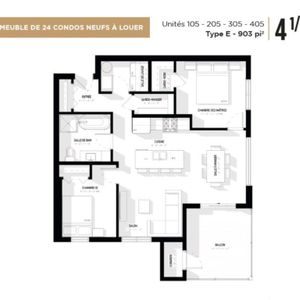 Logement 41/2 neuf ,électroménagers inclus. - Photo 3