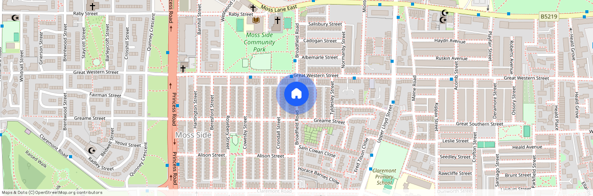 Broadfield Road (Room 1), Rusholme, Manchester, M14