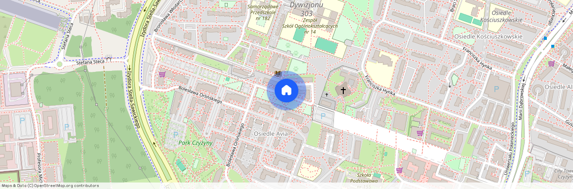 Bolesława Orlińskiego, Kraków, Czyżyny, Os. Dywizjonu 303