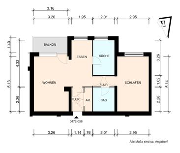 Helle modernisierte 2- Zimmer-Wohnung mit Balkon - 24568 Kaltenkirchen - Photo 2