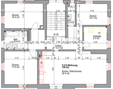 5.5 Zimmerwohnung in St. Gallen - Photo 2