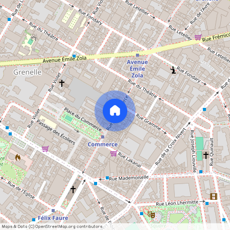 Rue Violet, entre Avenue Emile Zola et Rue du Commerce 75015 Paris (15e arrondissement)