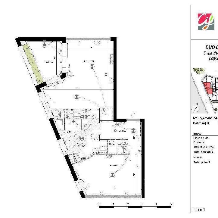 Location appartement t2 44 m² à Nantes (44000) St Donatien/Jardin des Plantes-Gare Sud - Photo 2