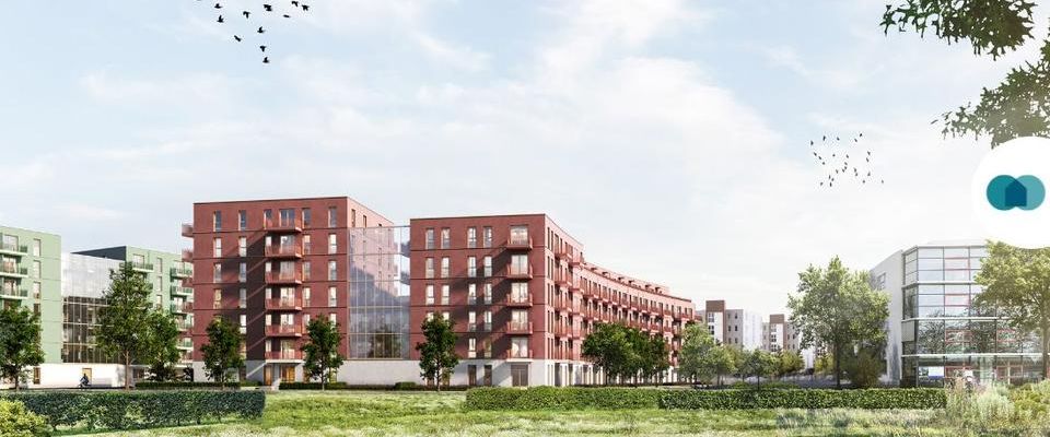 Exklusive 3,5-Zimmer-Wohnung mit 3 BALKONEN, 2 BÄDERN und EBK im Neubauquartier 'Ferdinand's Garden' - Photo 1