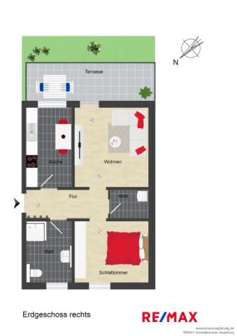 Neubau 2-Zimmer-Wohnung + KfW 40 + Barrierearm + voll möbliert & löffelfertig - Photo 2