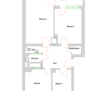Modernisierte 3 - Zimmer-Wohnung in zentraler Lage! - Foto 1