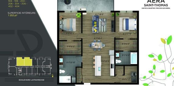 Aera St-Thomas Condo 4 1/2 pour 1er dec St-Hyacinthe à louer - appartement / logement - Photo 2