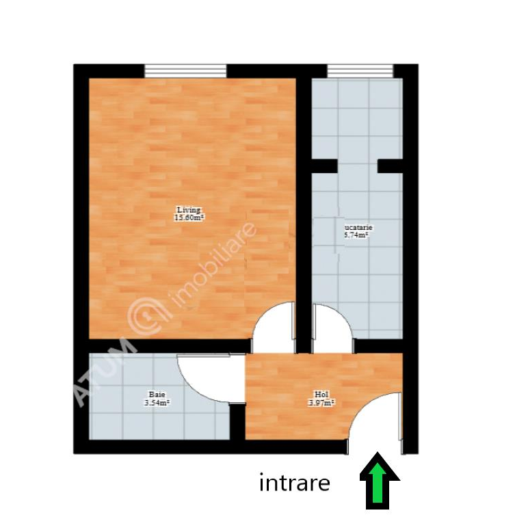 De inchiriat garsoniera decomandata si balcon amplasata la etajul 1 in zona Strand din Sibiu - Photo 1