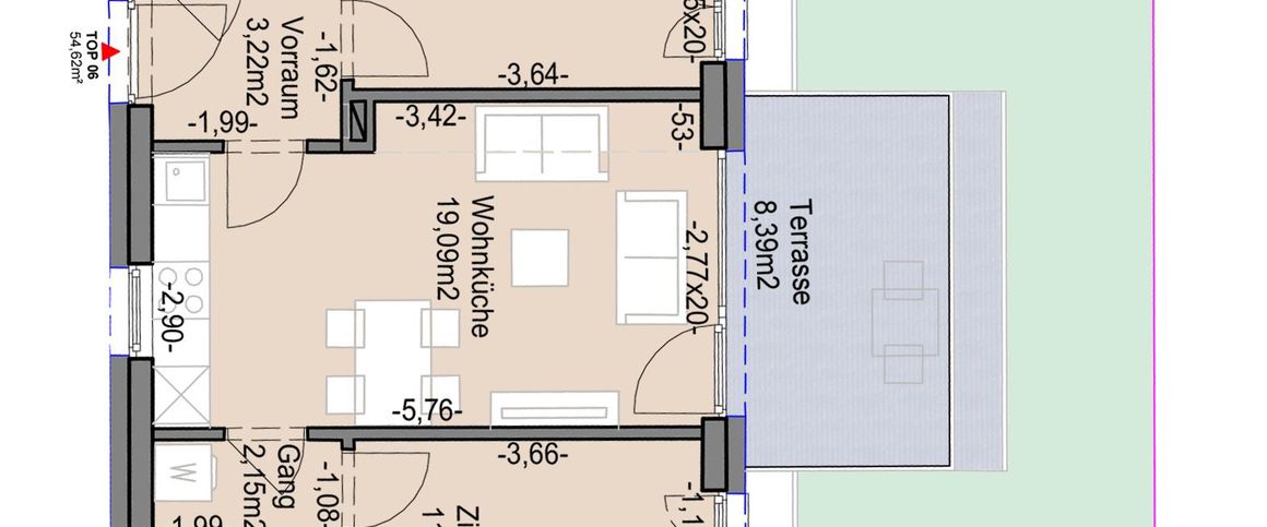 Geförderte Neubauwohnung mit Terrasse und Garten - Photo 1