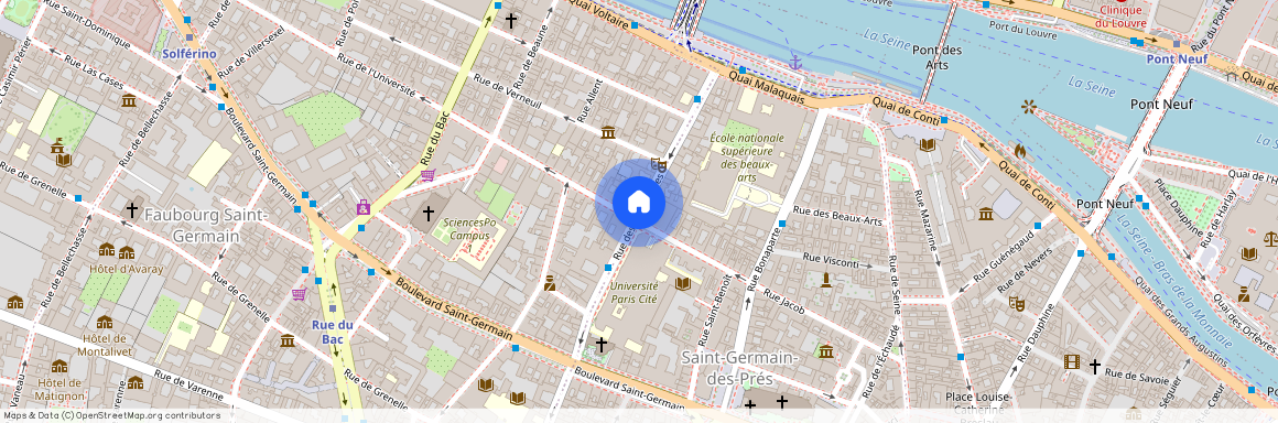 Rue Perronet et Rue des Saints-Pères 75007 Paris (7e arrondissement)