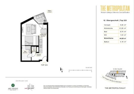 THE METROPOLITAN - Studio Apartment on the 12th floor - Photo 4