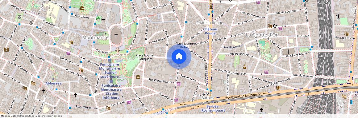 Rue André del Sarte et Rue de Clignancourt 75018 Paris (18e arrondissement)