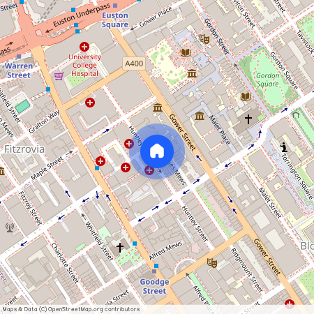 Huntley Street, Bloomsbury, WC1E