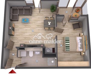 Frisch sanierte 2-Zi Whg mit Erstbezug-EBK & Carport - Foto 1