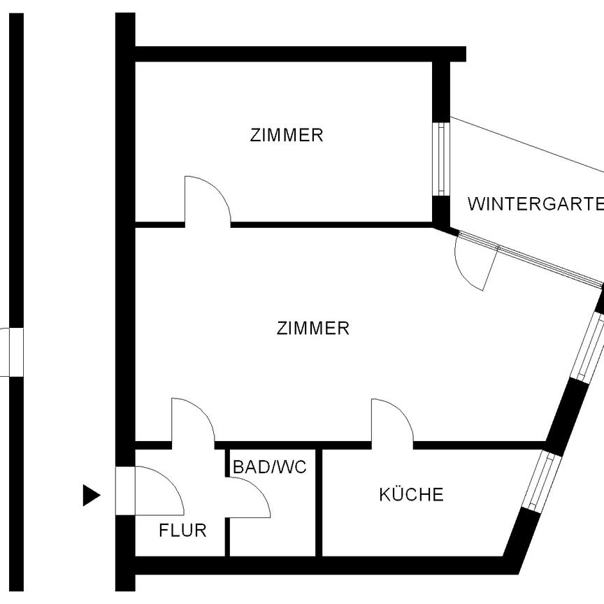 Schöne 2-Zimmer-Wohnung mit Wintergarten in der Nordstadt // 7.OG Wohnung 6 - Foto 1