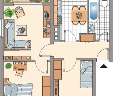 Demnächst frei! 3-Zimmer-Wohnung in Eschweiler Hücheln - Foto 1