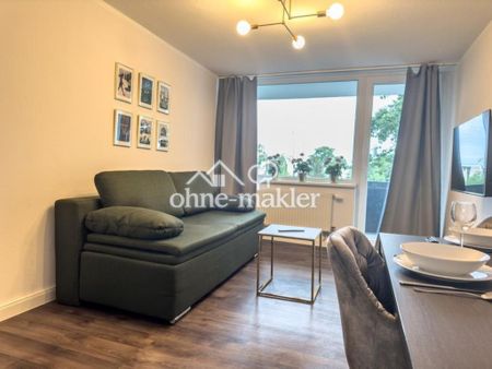 Voll möbliertes 2 1/2 Zimmer Apartment mit Balkon und High-Speed-Internet - Foto 5