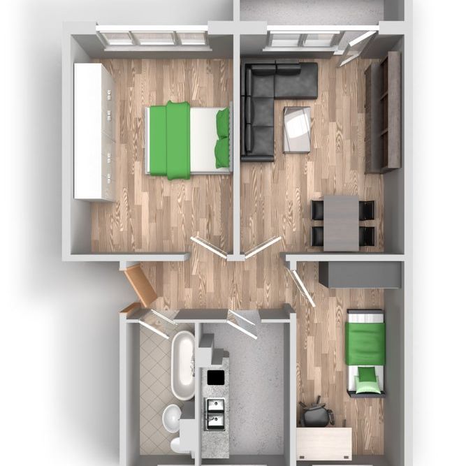 3-Raum-Wohnung Südstadtring 23 - Foto 1