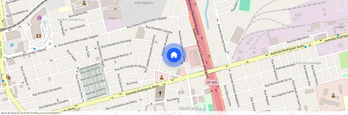 Rua Almeida Brandão, 1770 - mc donalds da nações - Vila Cardia, Bauru, São Paulo, 17013420
