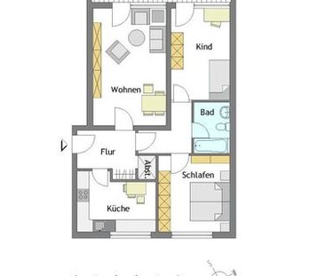 3-Zimmer-Wohnung in Mülheim-Stadtmitte mit WBS - Foto 2