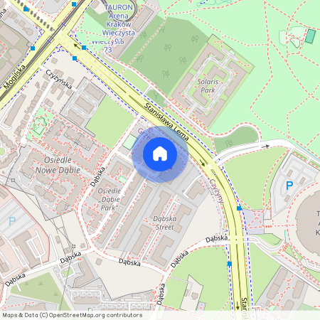 ul. Stanisława Lema, Dąbie, Grzegórzki, Kraków, małopolskie