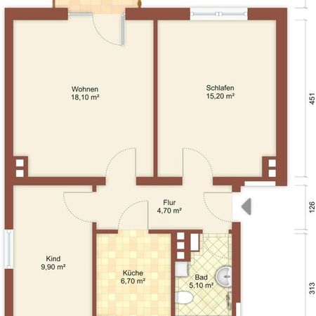 Altbau-Upgrade! 3-R.-WE m. Balkon in Zittau! - Photo 4