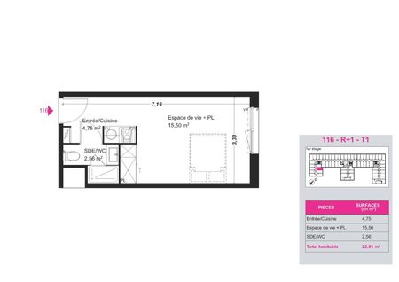 Location Appartement 1 pièce 22m² FRANQUEVILLE ST PIERRE 76520 - Photo 4