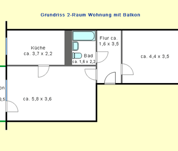 gemütliche Wohnung mit Südbalkon - Foto 3