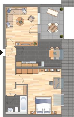 Schicke Dachgeschosswohnung mit Terrasse - Photo 1